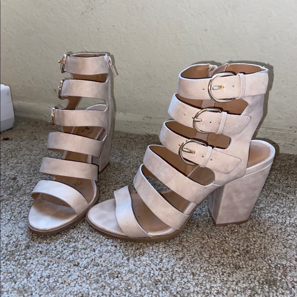 Nude Strappy Heels from Lulus